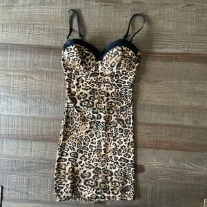 Marylin Monroe Animal Print Bodycon lingerie with Black Straps